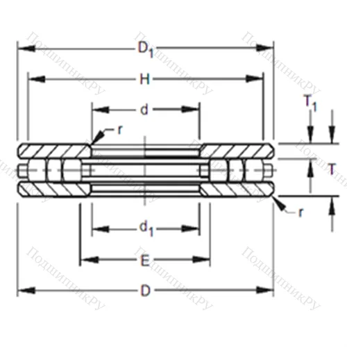 Подшипник роликовый упорный 90TP 140