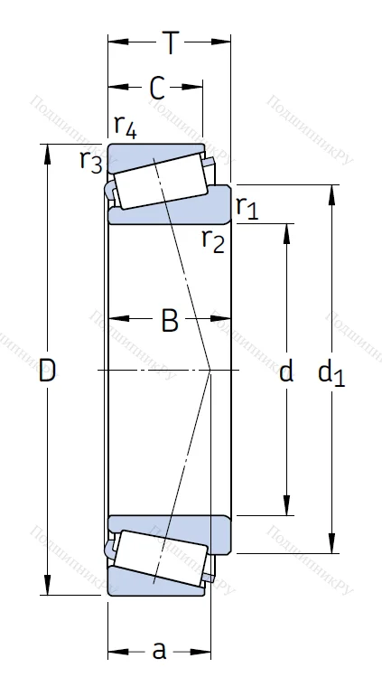 Конический роликовый подшипник 33207/Q