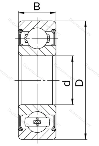Шариковый однорядный подшипник 6-80100 С17 в Севастополе