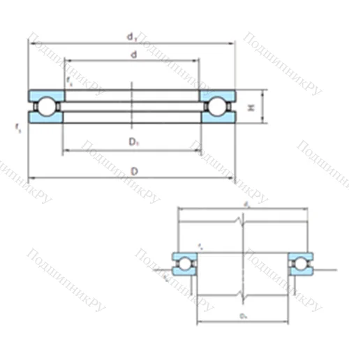 Подшипник шариковый упорный 511/1000