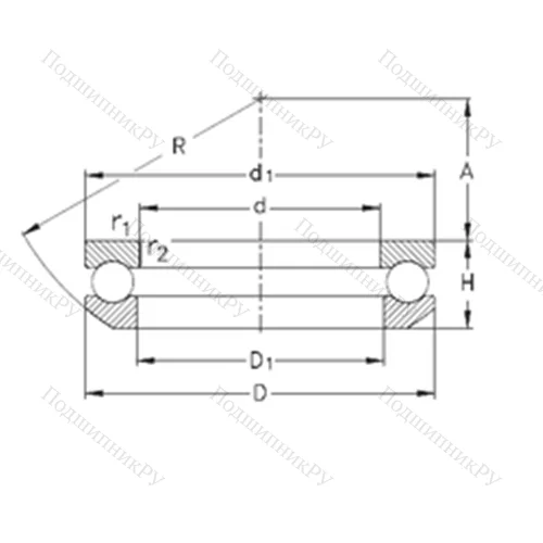 Подшипник шариковый упорный 53328 от производителя  NKE Подшипник шариковый упорный 53328 от производителя  NKE