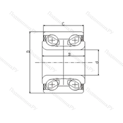 Подшипник шариковый радиально-упорный IJ 131013 от производителя  ILJIN