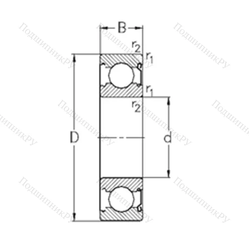Подшипник шариковый радиальный 6022-Z от производителя  NKE