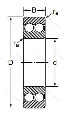 Двухрядный шариковый подшипник 4205 A 2RSTN в Севастополе