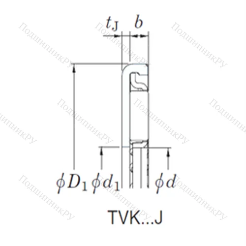 Подшипник игольчатый упорный TVK 2540J