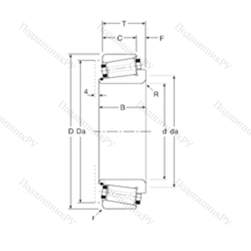 Подшипник роликовый радиально-упорный 123073X/123120X