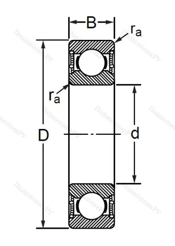 Шариковый однорядный подшипник 76-180303 (6303 2RSC 3) в Севастополе