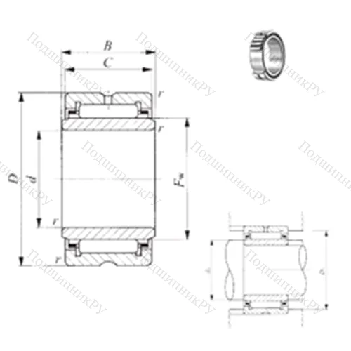 Подшипник игольчатый радиальный TRI 10515350