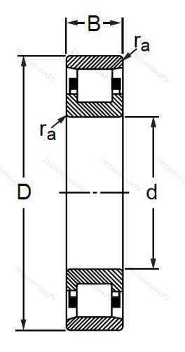 Цилиндрический роликовый подшипник 2207 (N 207) в Севастополе