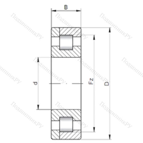 Подшипник роликовый радиальный NP 256 от производителя  ISO Подшипник роликовый радиальный NP 256 от производителя  ISO