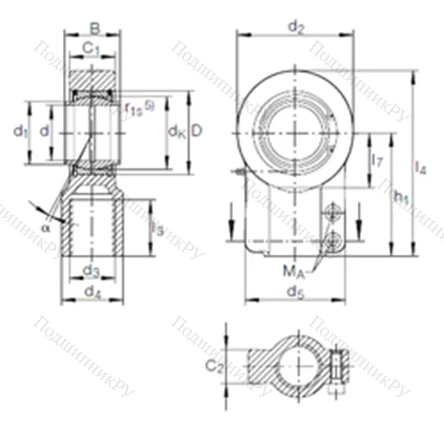 Подшипник скольжения сферический GIHN-K 110 LO