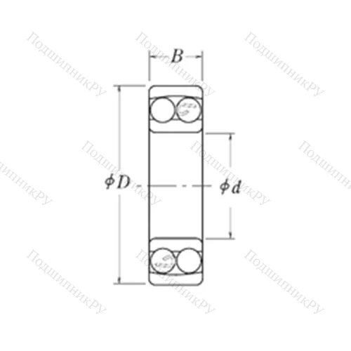 Подшипник шариковый радиальный самоцентрирующийся NLJ 5