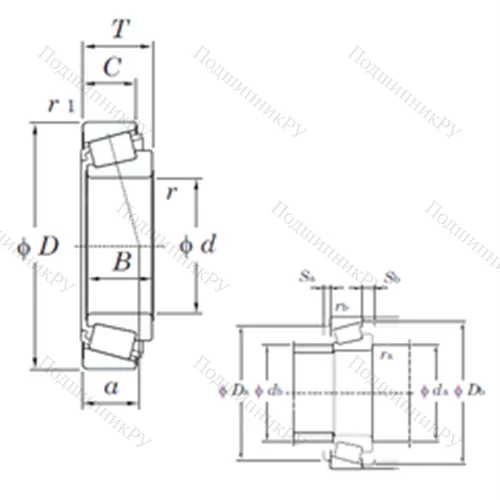 Подшипник роликовый радиально-упорный HC STA 3064LFT от производителя  KOYO