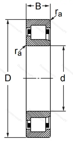 Цилиндрический роликовый подшипник 42316 Л (NJ 316 EM 1) в Севастополе