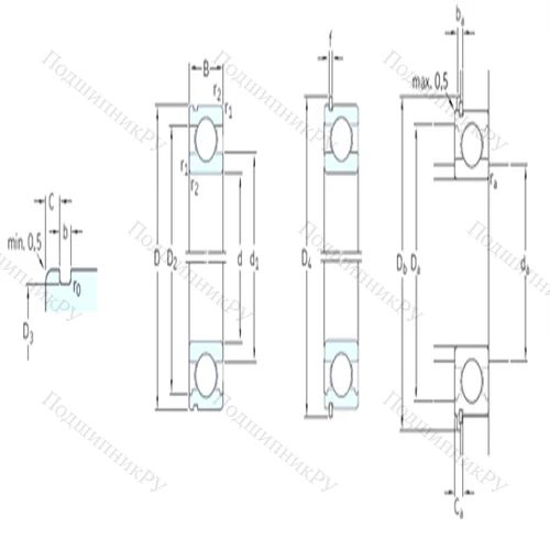 Подшипник шариковый радиальный 6411N от производителя  SKF