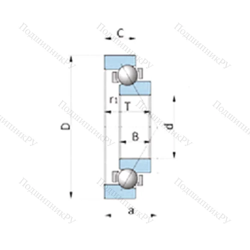 Подшипник шариковый радиально-упорный SF 4007VP-1 от производителя  NTN Подшипник шариковый радиально-упорный SF 4007VP-1 от производителя  NTN