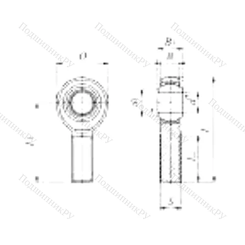 Подшипник скольжения сферический POSB 12 от производителя  IKO