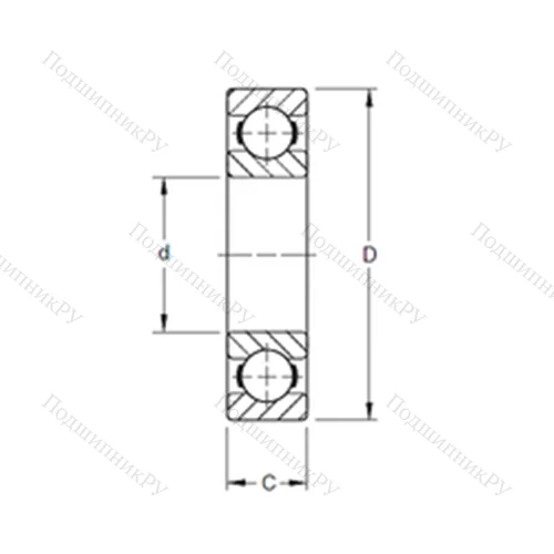 Подшипник шариковый радиальный 322K