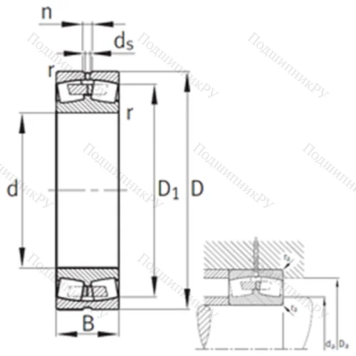 Подшипник роликовый радиальный самоцентрирующийся 24160-B