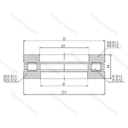 Подшипник роликовый упорный 811/530 от производителя  CX
