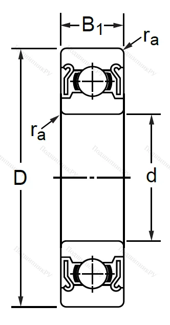 Дюймовый шариковый подшипник RMS 15 ZZ (MJ 1-7/8-2Z) в Севастополе