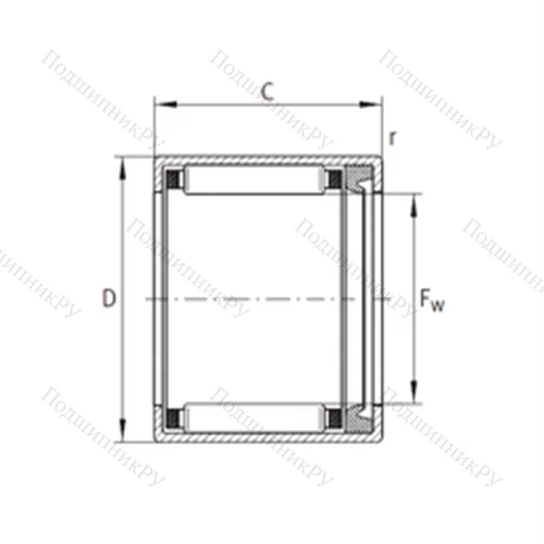 Подшипник роликовый радиальный F-85706 от производителя  INA