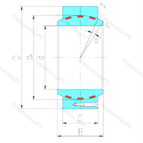 Подшипник скольжения сферический GEH 460HF/Q от производителя  LS