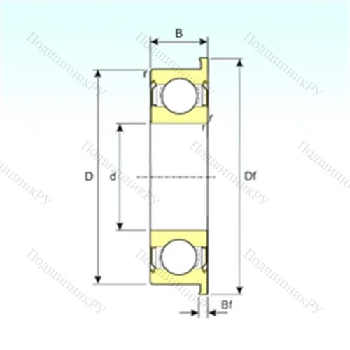 Подшипник шариковый радиальный FR 168ZZ от производителя  ISB
