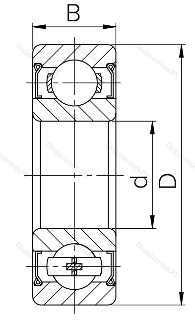 Шариковый однорядный подшипник 80314 (6314 ZZ) в Севастополе