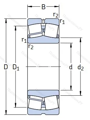 Сферический роликовый подшипник 23222 CC/W 33 от производителя  SKF