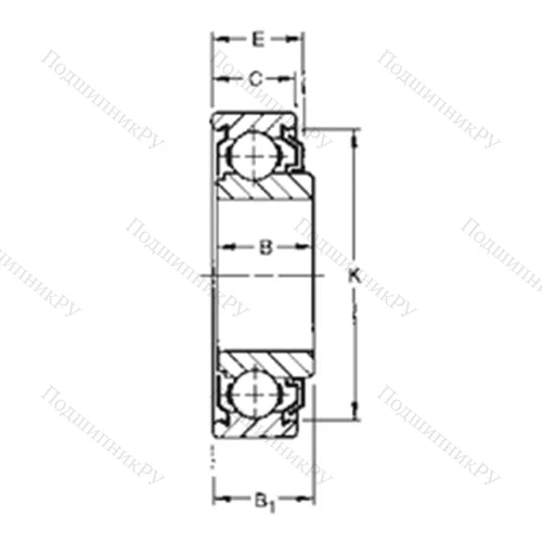 Подшипник шариковый радиальный 206KLD