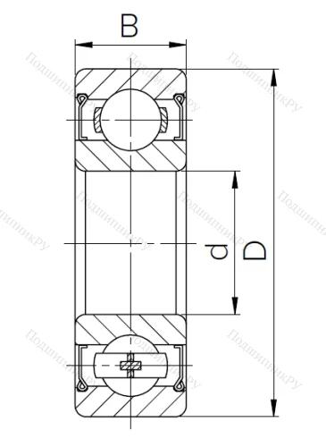 Шариковый однорядный подшипник 80201 (6201 ZZ) в Севастополе