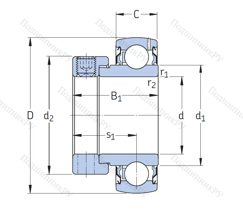 Корпусный подшипник YET 206-103 в Севастополе