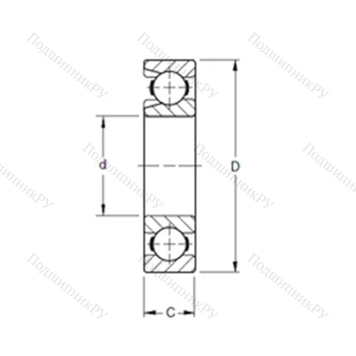 Подшипник шариковый радиальный 305W