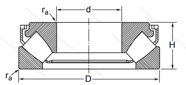 Упорный роликовый подшипник 29416 M (9039416 Л ГОСТ) в Севастополе