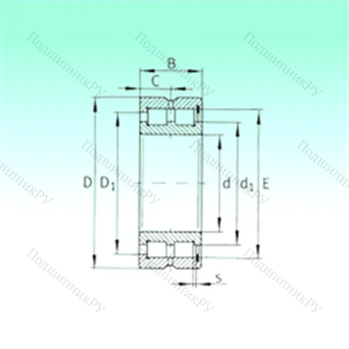Подшипник роликовый радиальный SL 185015 от производителя  NBS