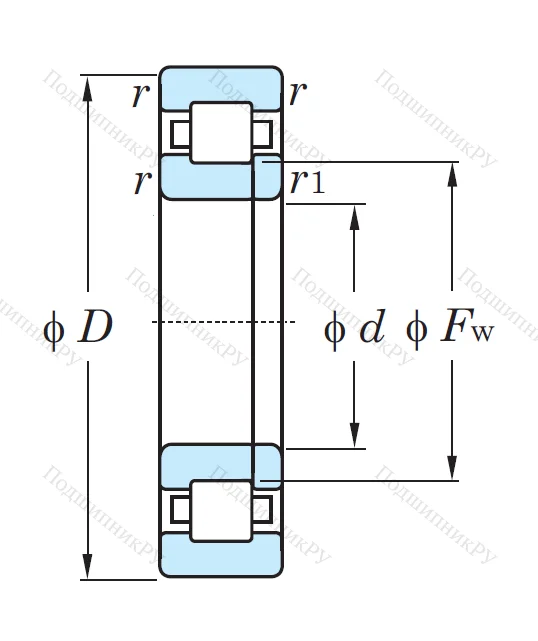 Роликовый цилиндрический подшипник