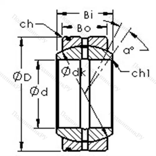 Подшипник скольжения сферический GE 120XS/K