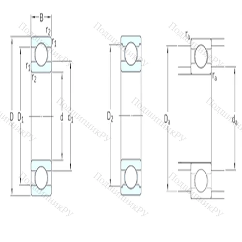 Подшипник шариковый радиальный W 633 от производителя  SKF