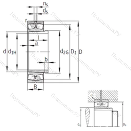 Подшипник роликовый радиальный самоцентрирующийся 23084-B-K-MB+AH 3084G