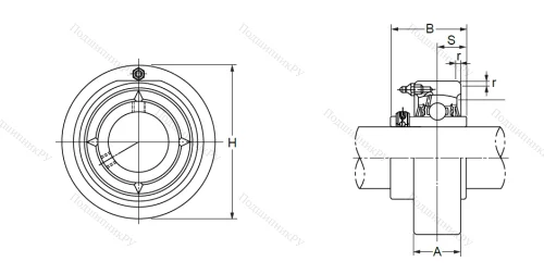 Подшипниковый узел UCC 203 в Севастополе Подшипниковый узел UCC 203 в Севастополе
