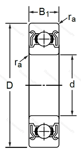 Дюймовый шариковый подшипник R 8 ZZ (KLNJ 1/2-2RZ) в Севастополе