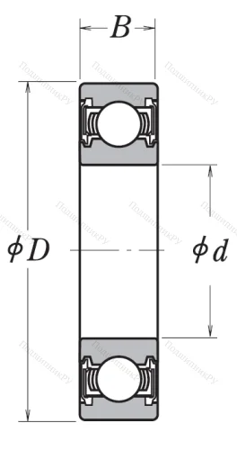 Однорядный шариковый подшипник 6802 VV CM от производителя  NSK