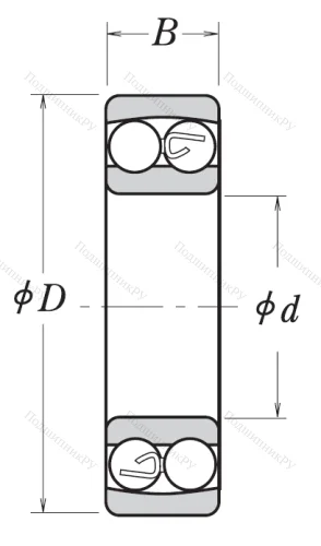 Двухрядный шариковый подшипник 1219 C 3 от производителя  NSK