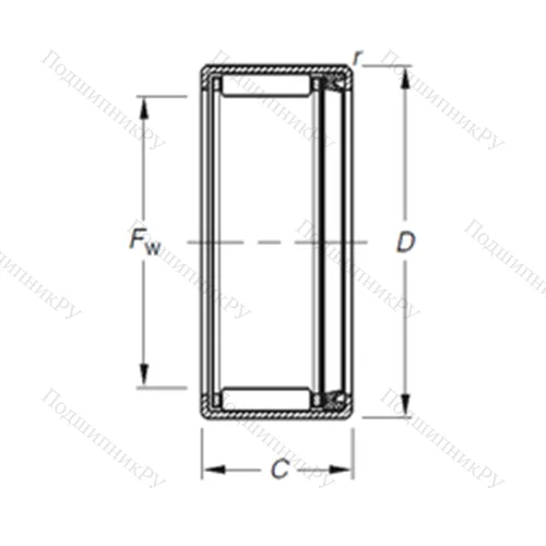 Подшипник игольчатый радиальный JT-109