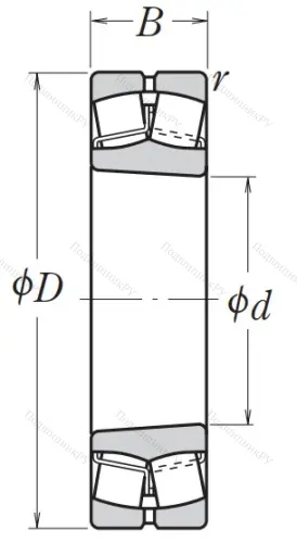 Сферический роликовый подшипник с конической посадкой на вал 22216 EAKE 4 от производителя  NSK