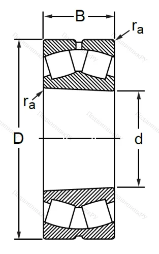Сферический роликовый подшипник с конической посадкой на вал 113517 Н (22217 KMBW 33) в Севастополе