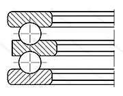 Подшипник  52214 (38214) размер 55/70x105x47