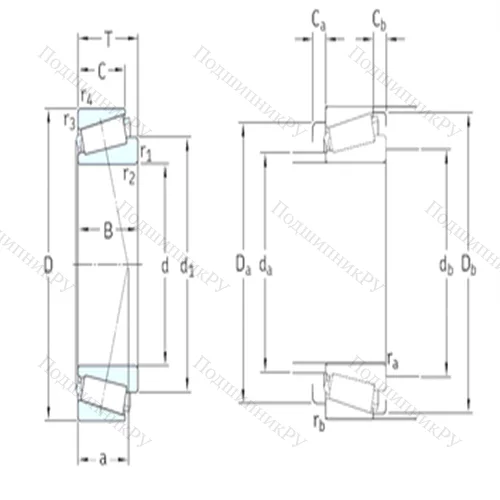 Подшипник роликовый радиально-упорный 32926 от производителя  SKF