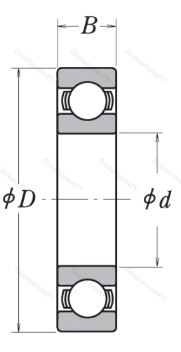 Однорядный шариковый подшипник 6018 C 3 от производителя  NSK